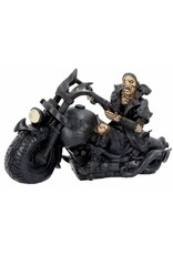 NemesisNow Collectables - Skeleton on the Motorcycle Screaming Wheels - Nemesis Now