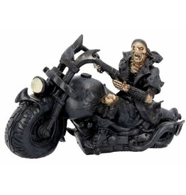 NemesisNow Skeleton on the Motorcycle Screaming Wheels - Nemesis Now