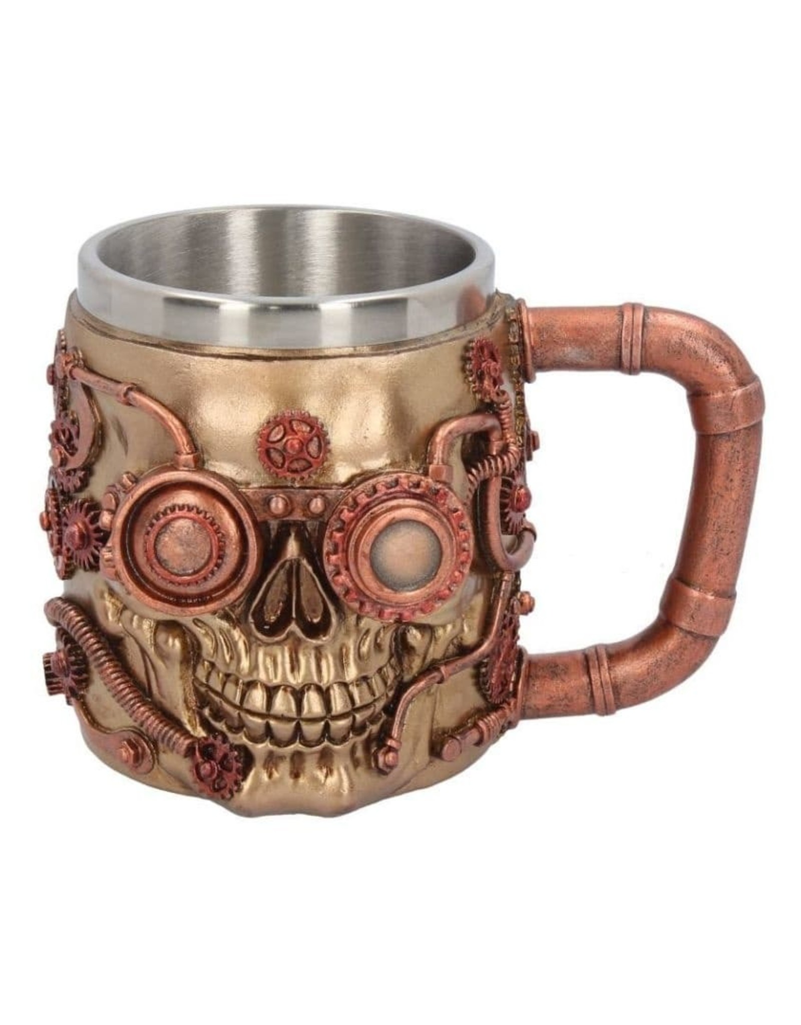 NemesisNow Bekers en kelken - Steampunk Drinkbeker Steaming Skull Nemesis Now