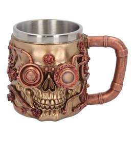 NemesisNow Steampunk Drinkbeker Steaming Skull - Nemesis Now