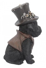 Alator Collectables - Steampunk Dog with top hat Cogsmiths - Nemesis Now