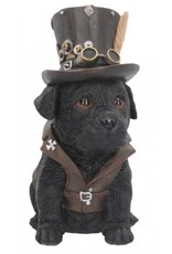 Alator Collectables - Steampunk Dog with top hat Cogsmiths - Nemesis Now