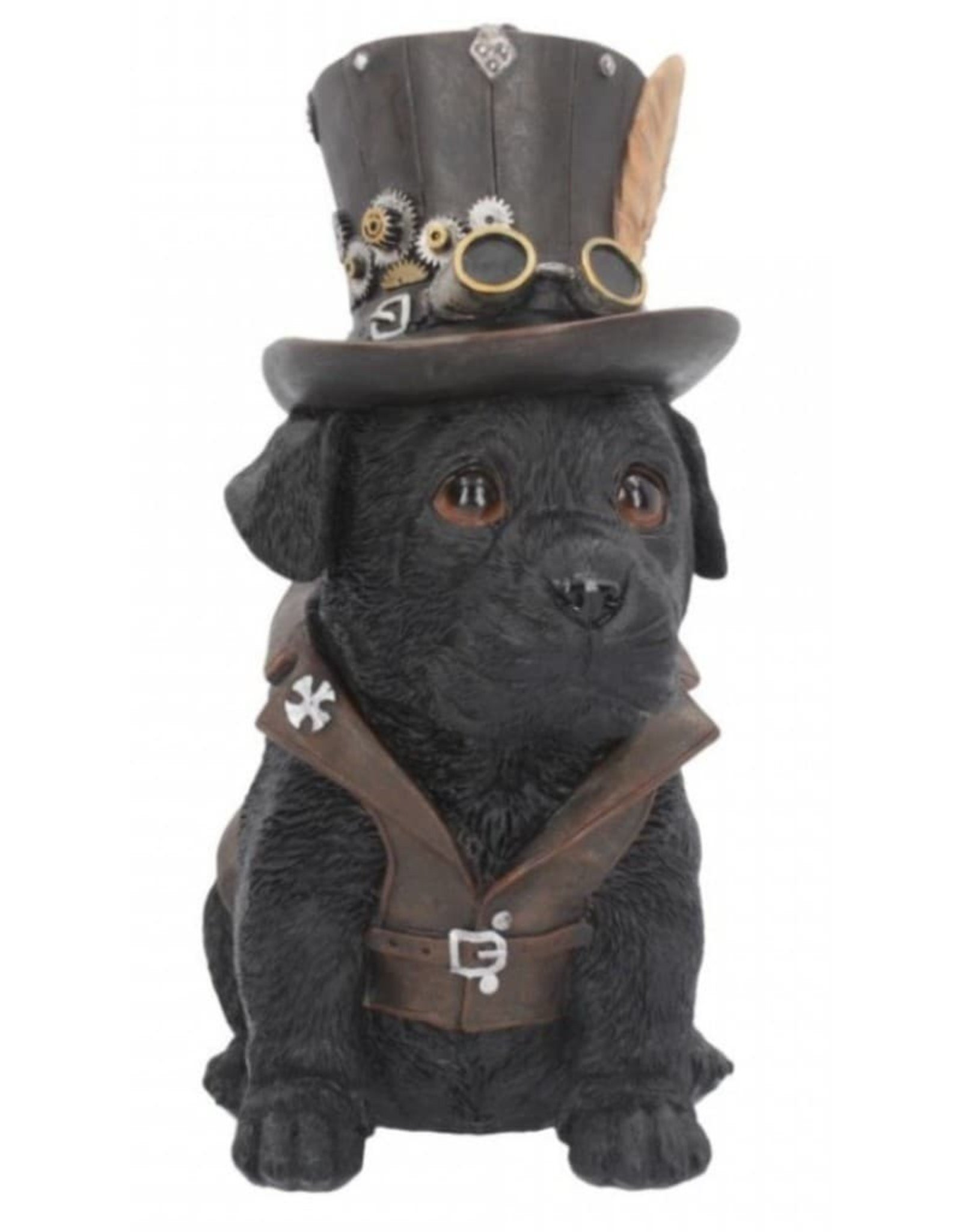 Alator Collectables - Steampunk Dog with top hat Cogsmiths - Nemesis Now