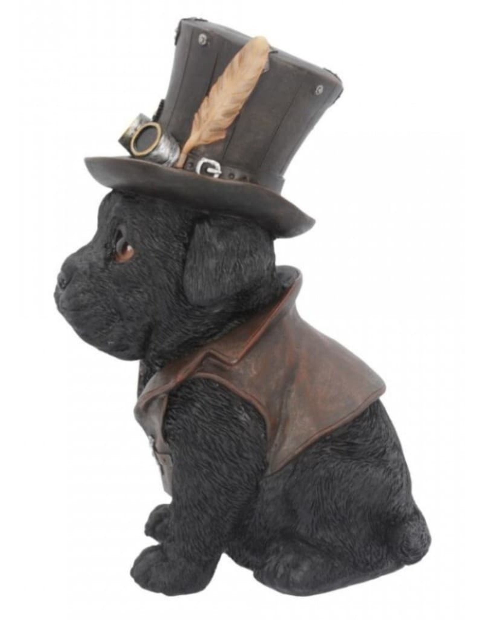 Alator Collectables - Steampunk Dog with top hat Cogsmiths - Nemesis Now