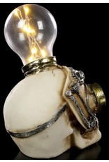 Alator Skulls - Steampunk Skull with light bulb Light Minded - Nemesis Now