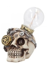 Alator Skulls - Steampunk Skull with light bulb Light Minded - Nemesis Now