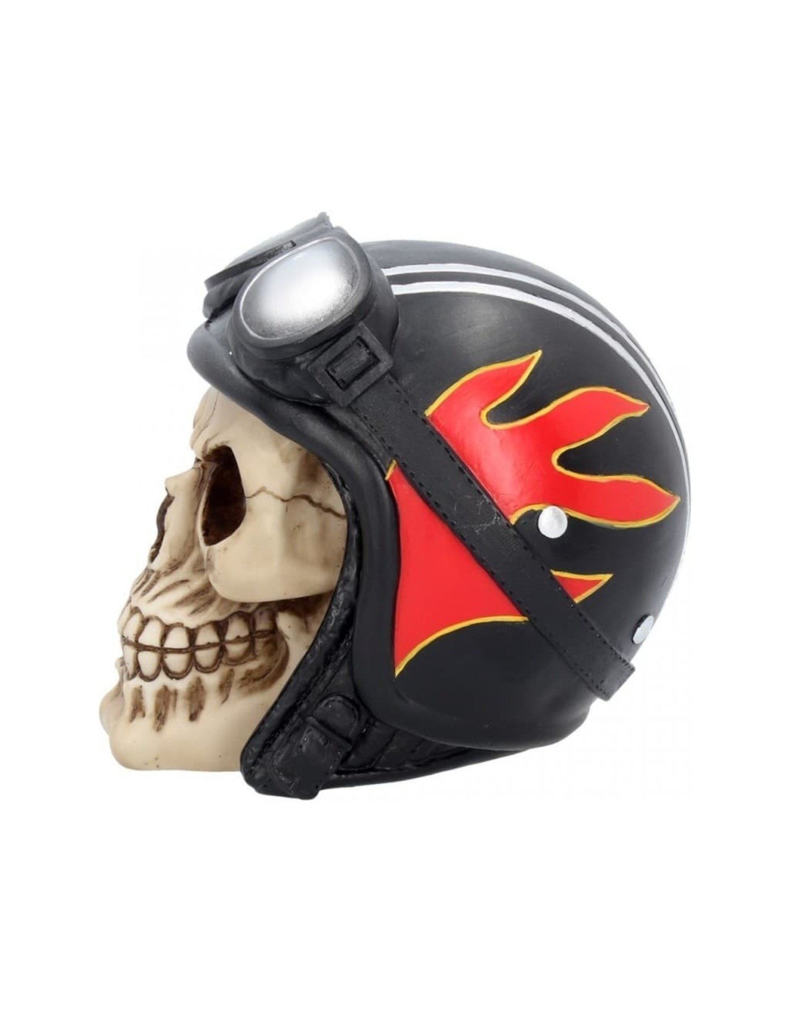 Alator Schedels - Schedel met Motorhelm Hell Fire - Nemesis Now