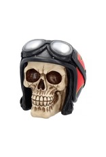 Alator Skulls - Skull with Motorcycle Helmet Hell Fire - Nemesis Mow