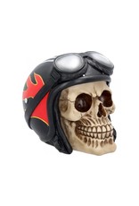 Alator Skulls - Skull with Motorcycle Helmet Hell Fire - Nemesis Mow