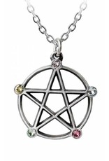 Alchemy Gothic jewellery Steampunk jewellery -  Wiccan Elemental Pentacle nacklace - Alchemy