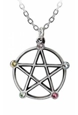 Alchemy Gothic sieraden Steampunk sieraden - Wiccan Elemental Pentacle ketting - Alchemy