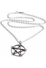 Alchemy Gothic jewellery Steampunk jewellery -  Wiccan Elemental Pentacle nacklace - Alchemy