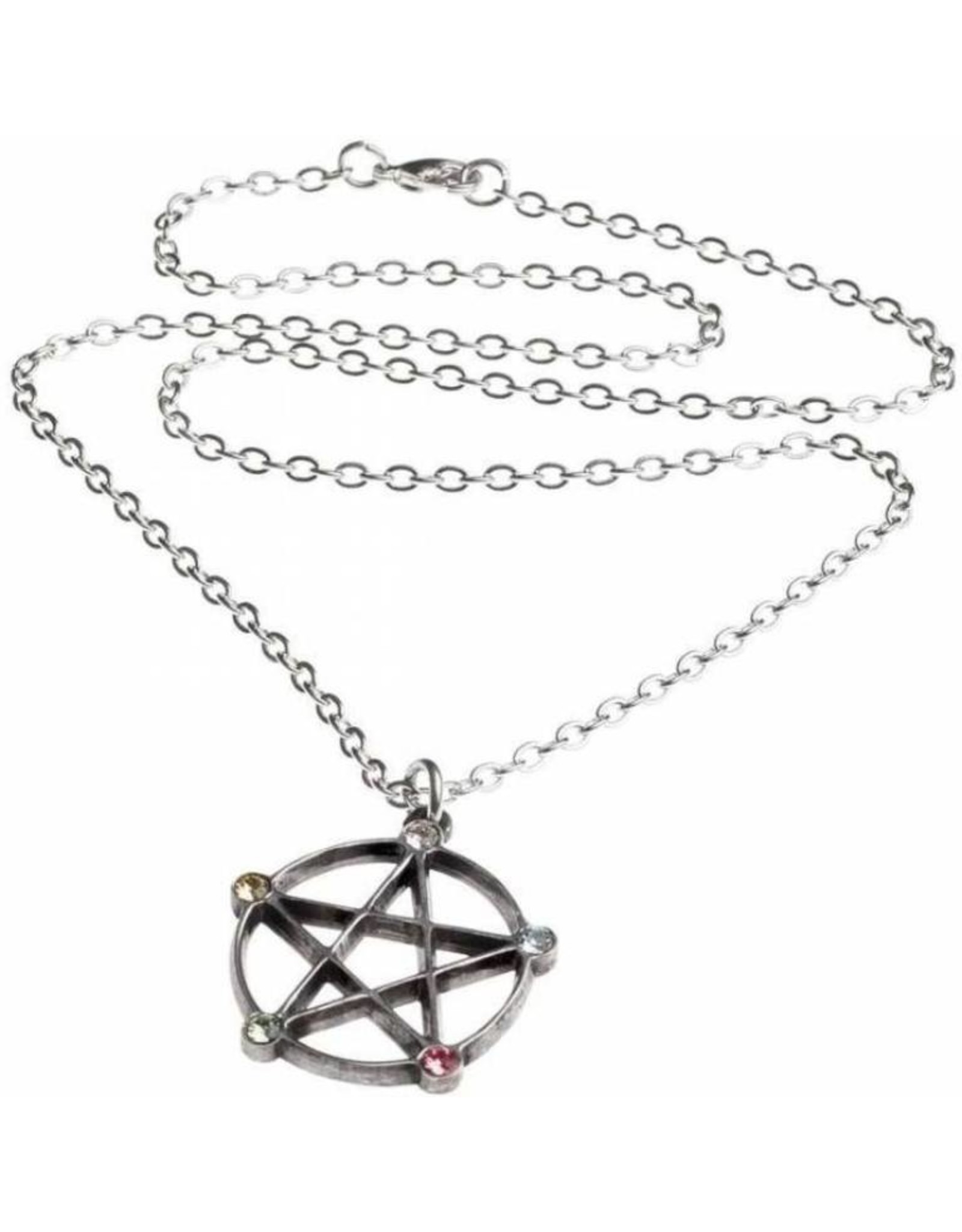 Alchemy Gothic sieraden Steampunk sieraden - Wiccan Elemental Pentacle ketting - Alchemy