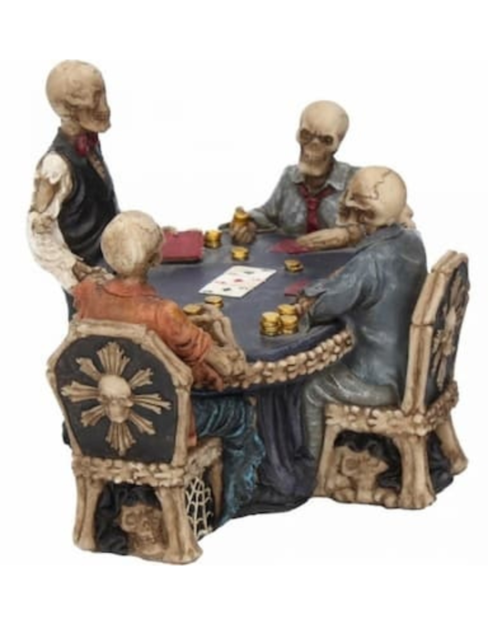 NemesisNow Collectables - Poker table with Skeletons End Game Nemesis Now