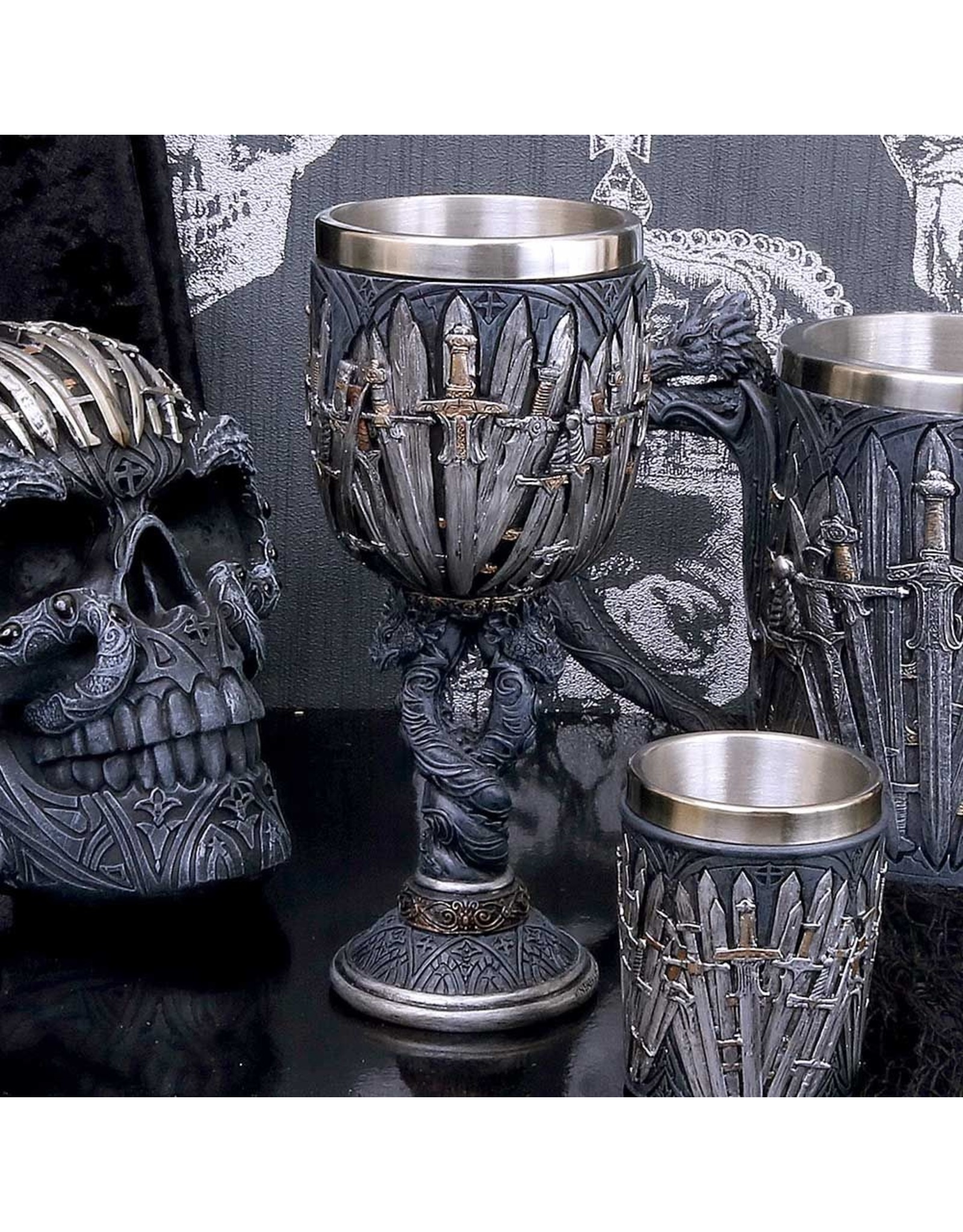 Alator Tankards and Goblets - Medieval Sword Dragon Goblet - Nemesis Now