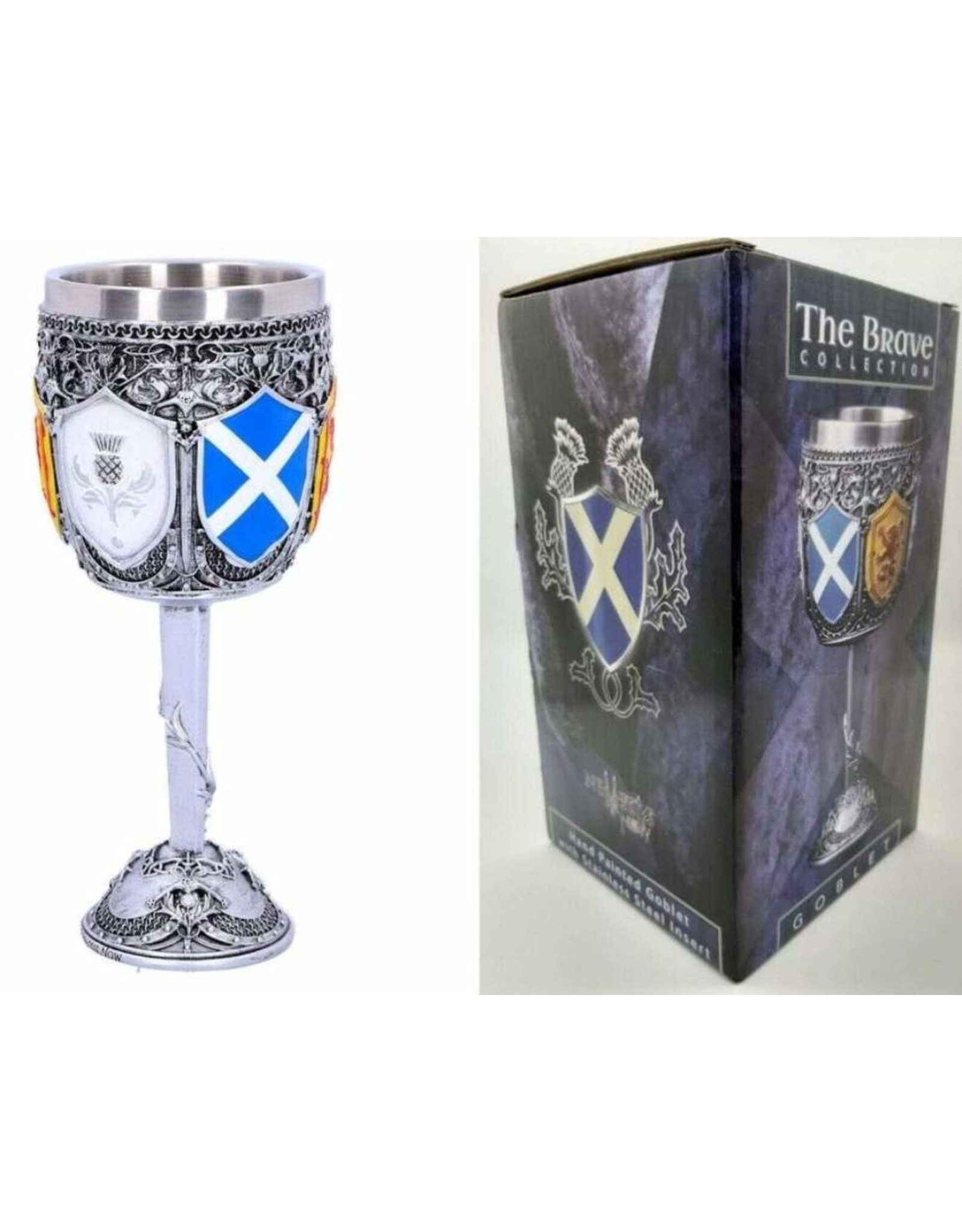 Alator Tankards and Goblets - Goblet of the Brave Scottish Shield - Nemesis Now