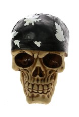 Dark Desire Skulls, Skeletons and Dragons - Skull wearing cannabis bandana