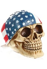 Dark Desire Skulls, Skeletons and Dragons - Skull wearing American Flag bandana