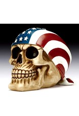 Dark Desire Skulls, Skeletons and Dragons - Skull wearing American Flag bandana