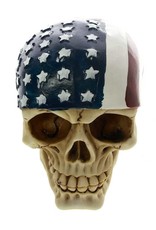 Dark Desire Skulls, Skeletons and Dragons - Skull wearing American Flag bandana