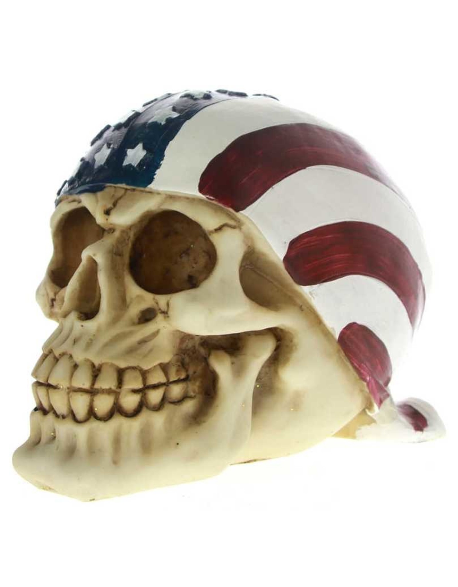 Dark Desire Skulls, Skeletons and Dragons - Skull wearing American Flag bandana