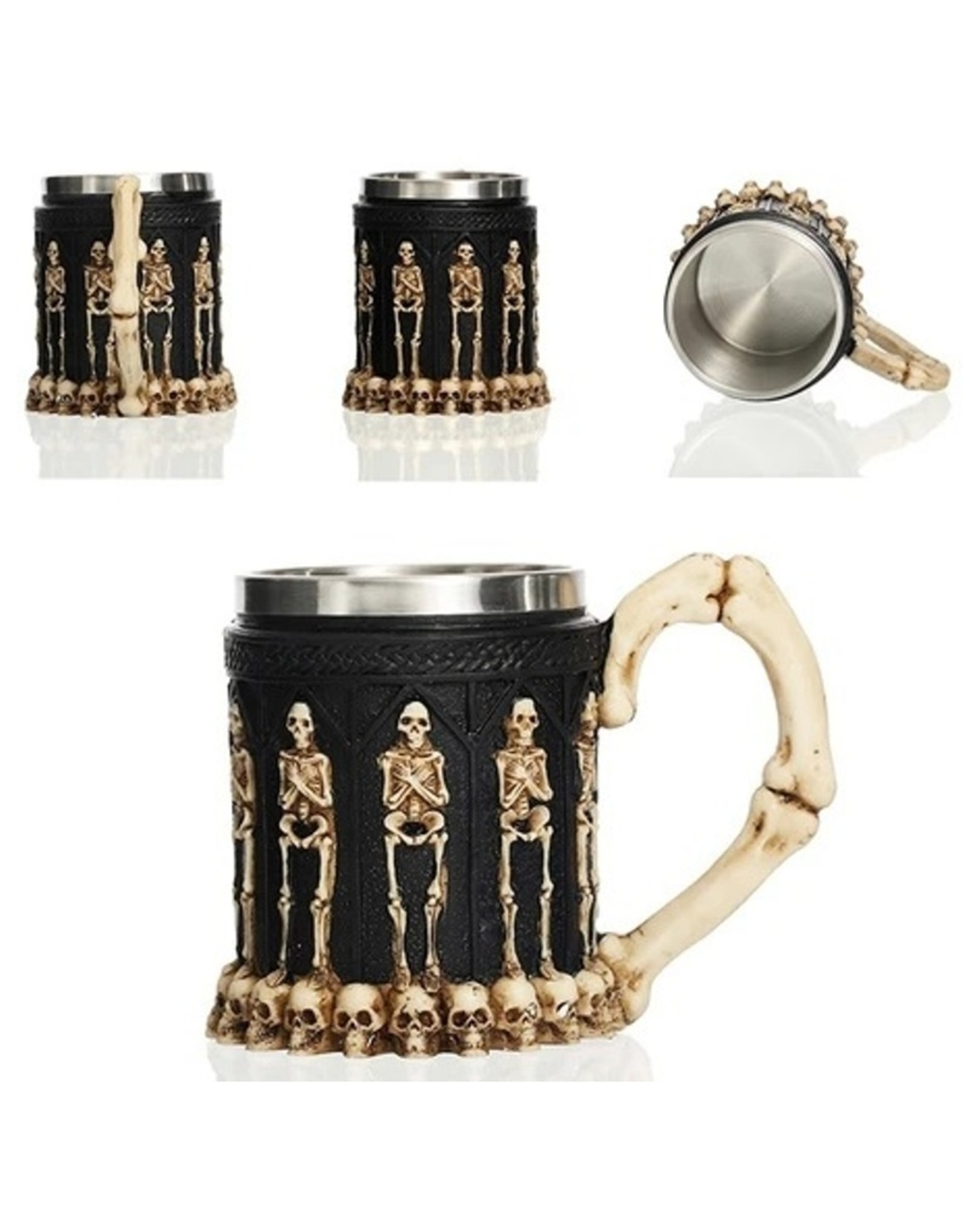 Dark Desire Tankards and Goblets - Gothic tankard with Skeletons