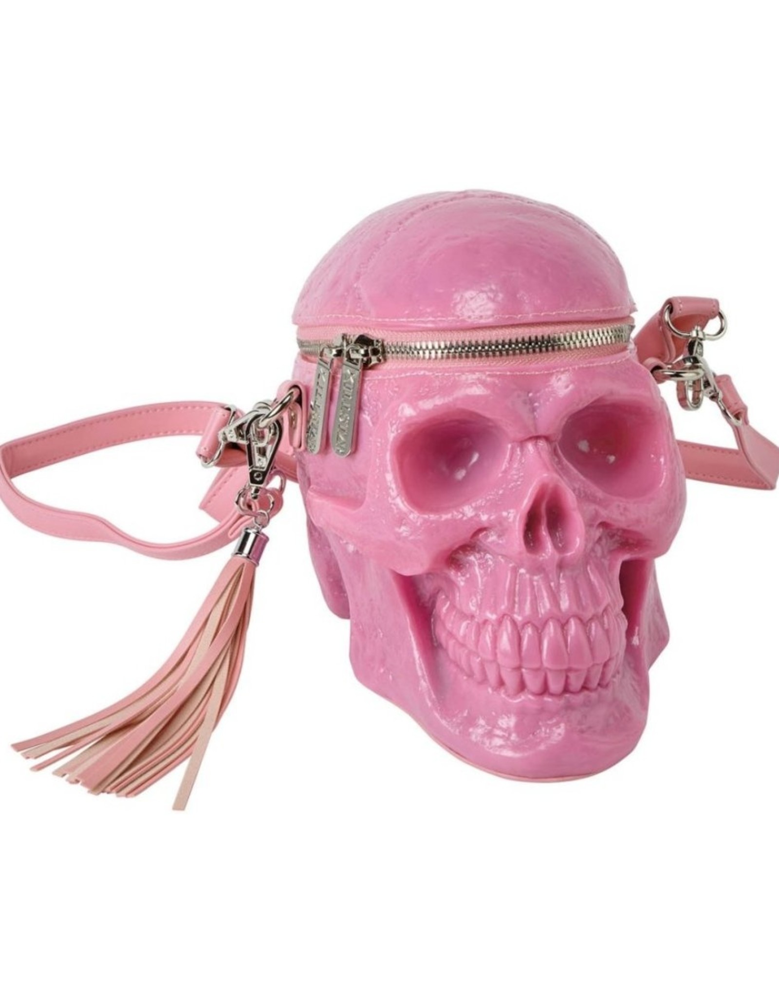 Killstar Gothic bags Steampunk bags - KillStar Grave Digger Skull handbag (Bubblegum)