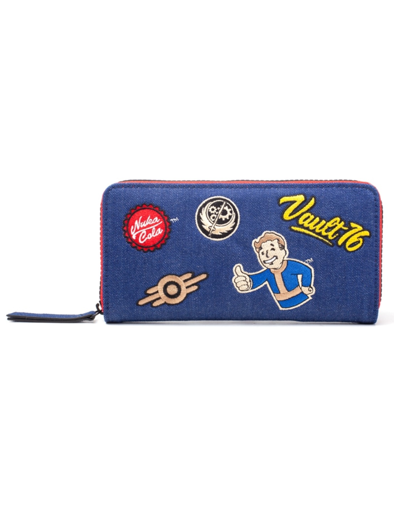 Fall Out Merchandise portemonnees - Fallout Vault 76 Denim portemonnee met patches