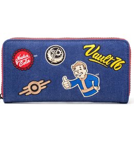 Fall Out Fallout Vault 76 Denim portemonnee met patches