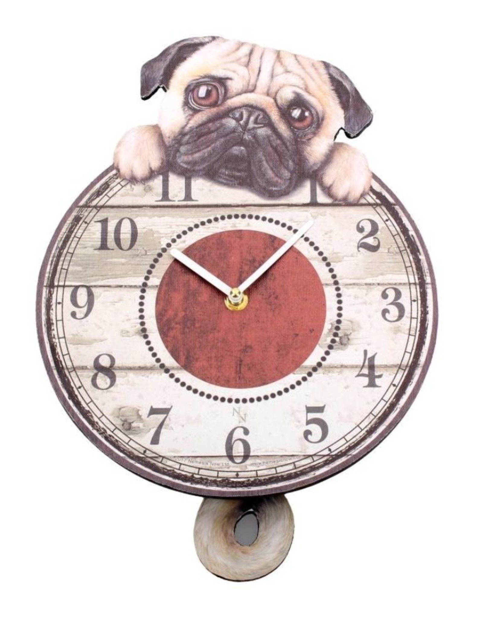 NemesisNow Giftware and Collectables - Puggin' Tickin' Dog Pendulum Clock Nemesis Now