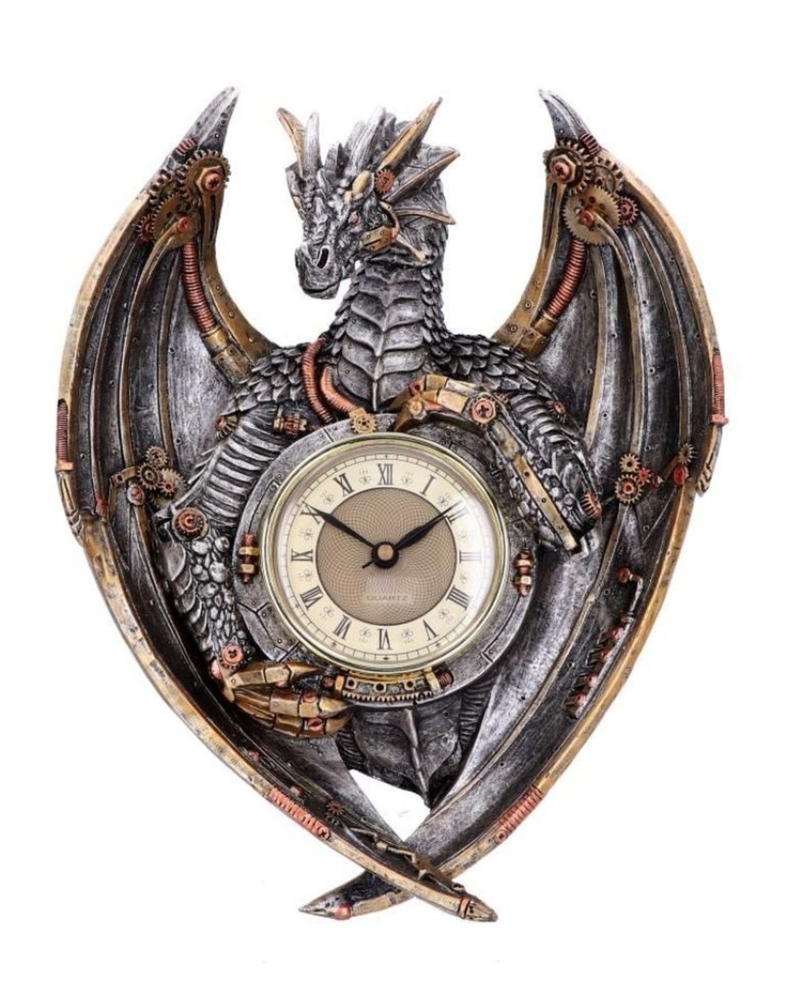 Alator Giftware en Collectables -   Steampunk Draak Wandklok Dracus Horologium Nemesis Now