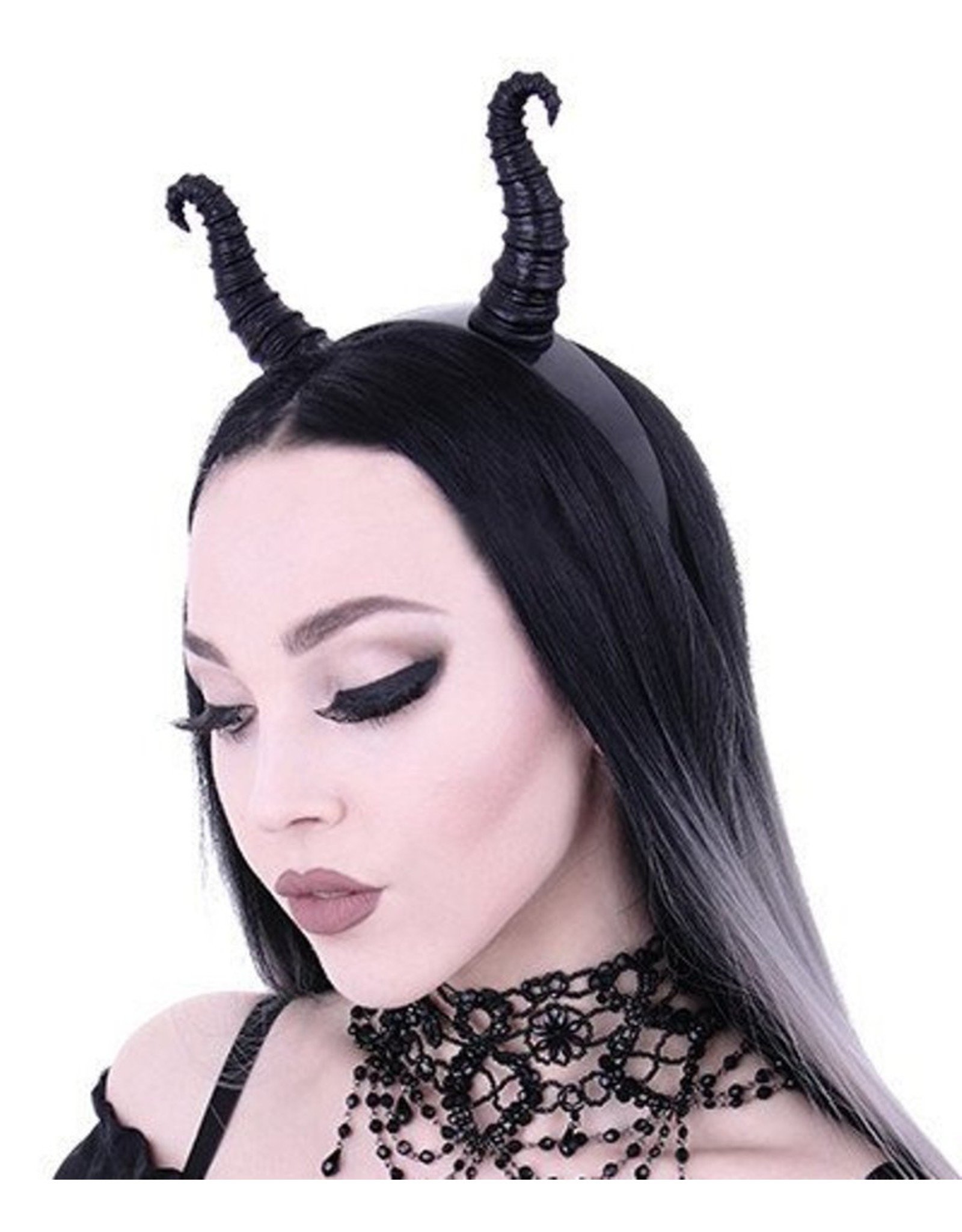 Restyle Gothic and Steampunk accessories - Maleficent Horns Gothic and Fantasy headband