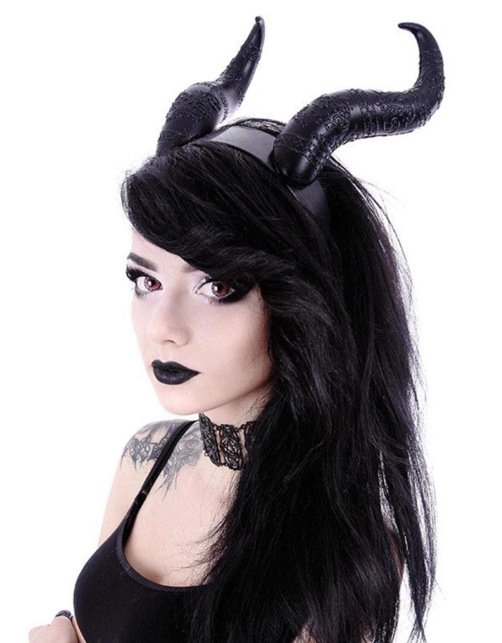 Restyle Gothic and Steampunk accessories - Long Horns Fantasy headband