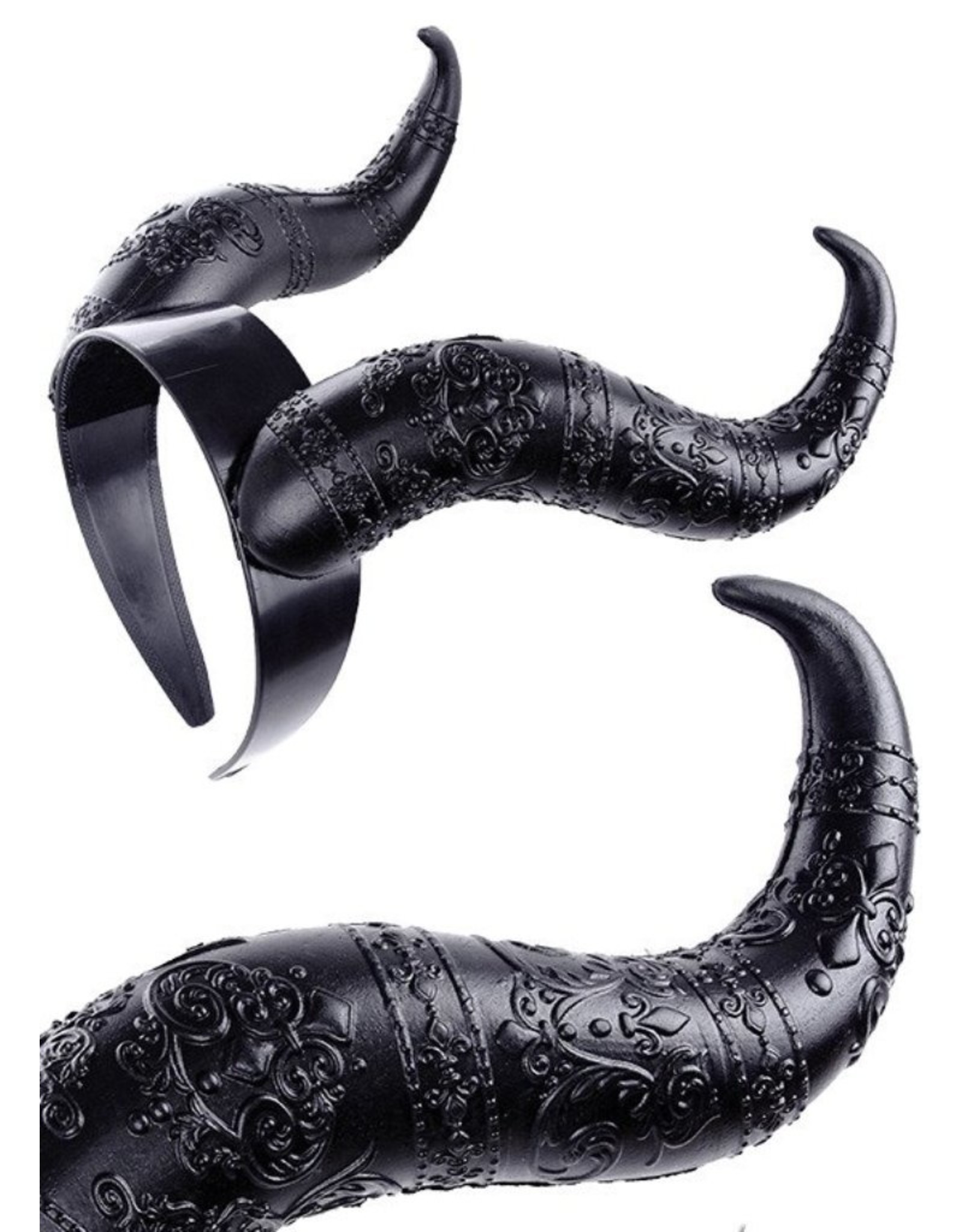 Restyle Gothic and Steampunk accessories - Long Horns Fantasy headband