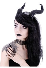 Restyle Gothic and Steampunk accessories - Long Horns Fantasy headband