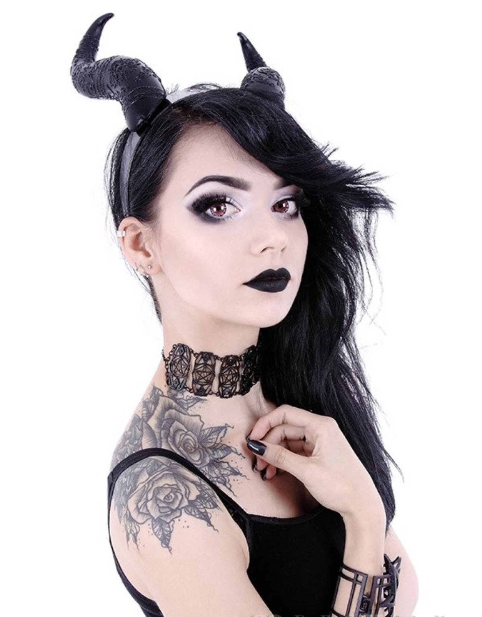 Restyle Gothic and Steampunk accessories - Long Horns Fantasy headband