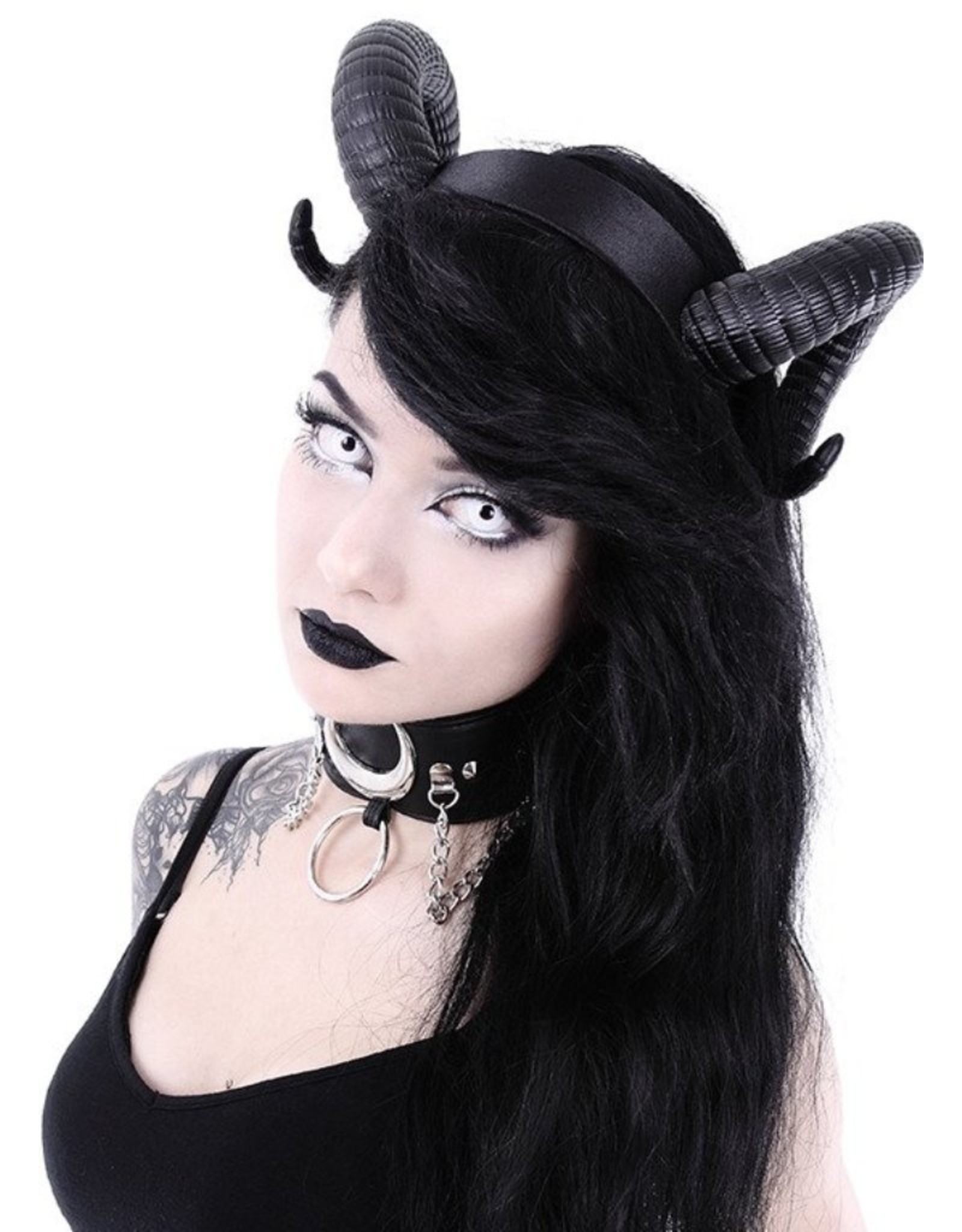 Restyle Gothic and Steampunk accessories - Ram Horns Gothic and Fantasy headband Sinister