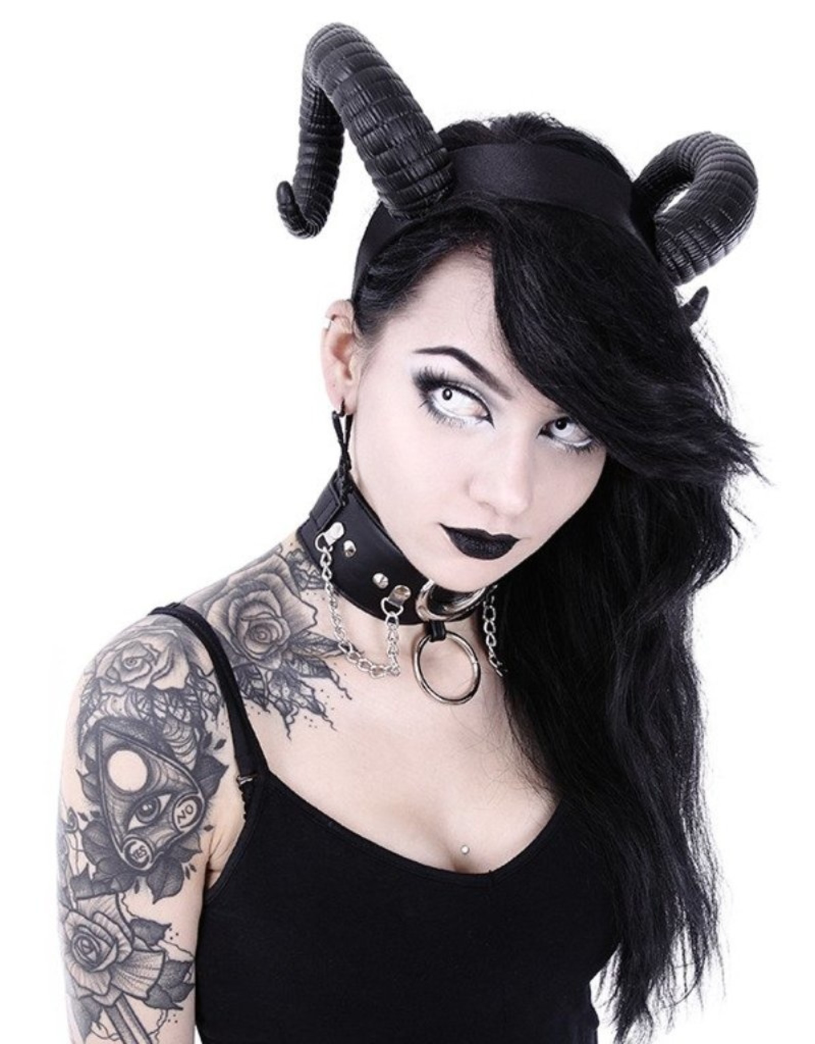 Restyle Gothic and Steampunk accessories - Ram Horns Gothic and Fantasy headband Sinister