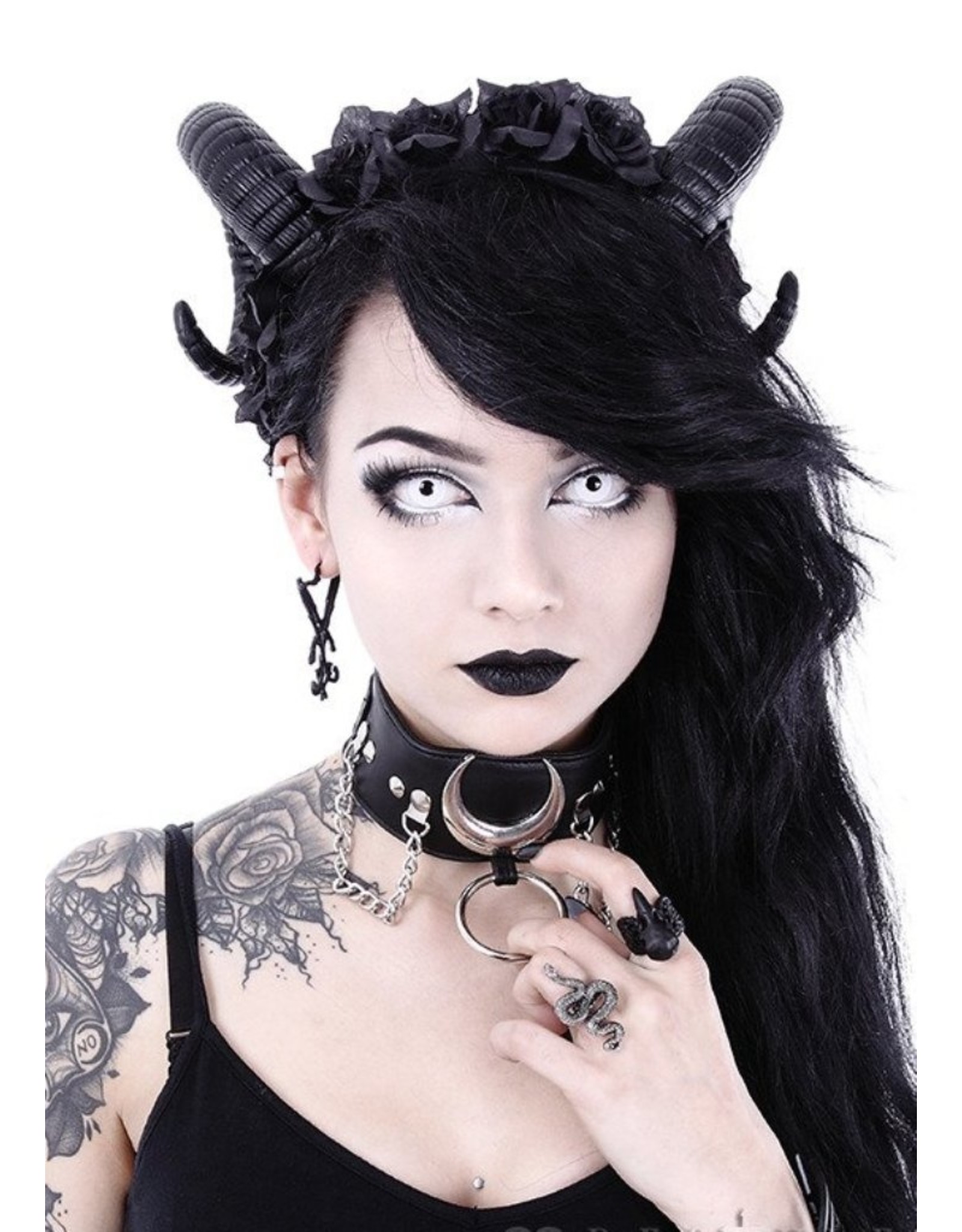 Restyle Gothic and Steampunk accessories - Ram Horns Sinister and Roses headband