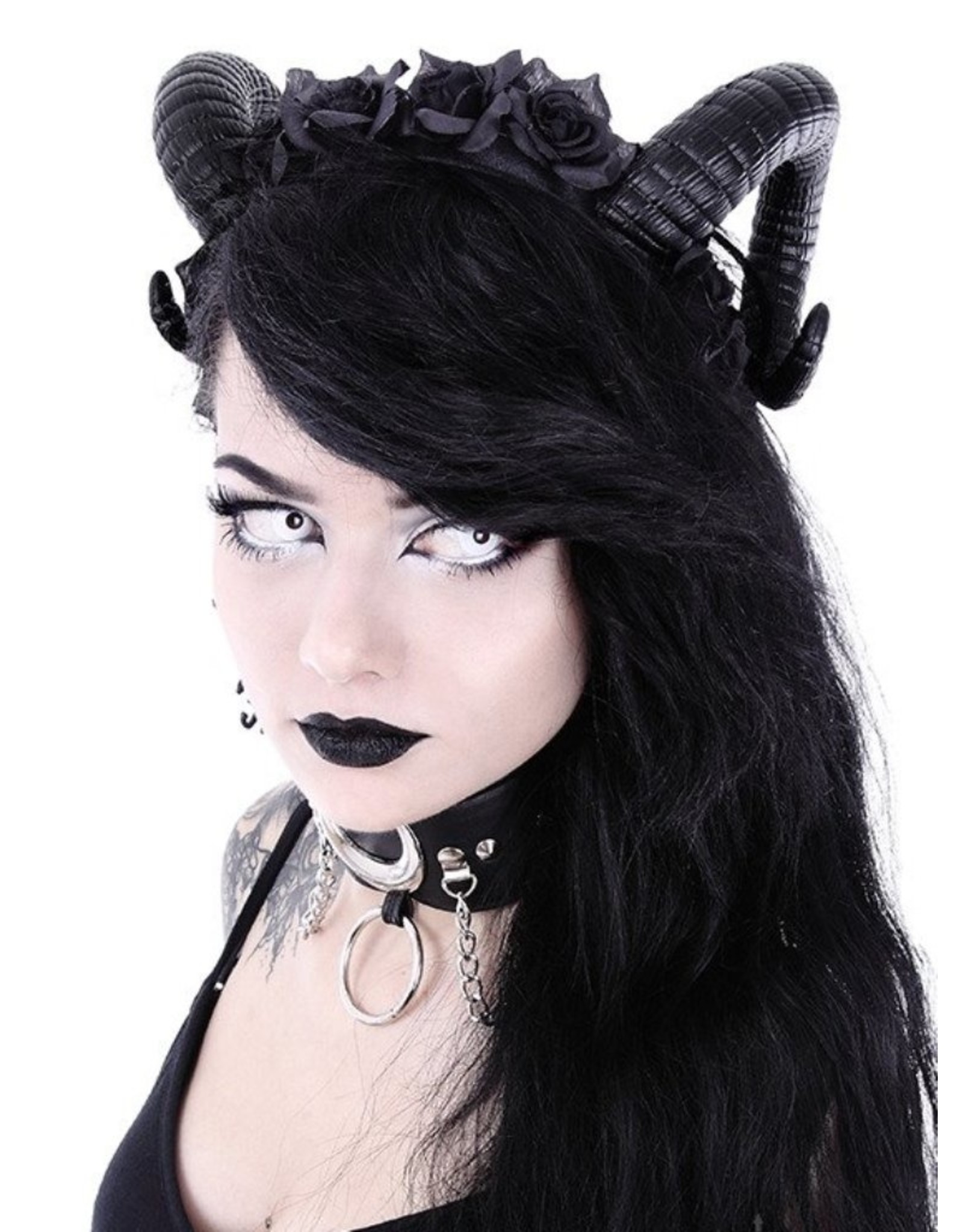 Restyle Gothic and Steampunk accessories - Ram Horns Sinister and Roses headband