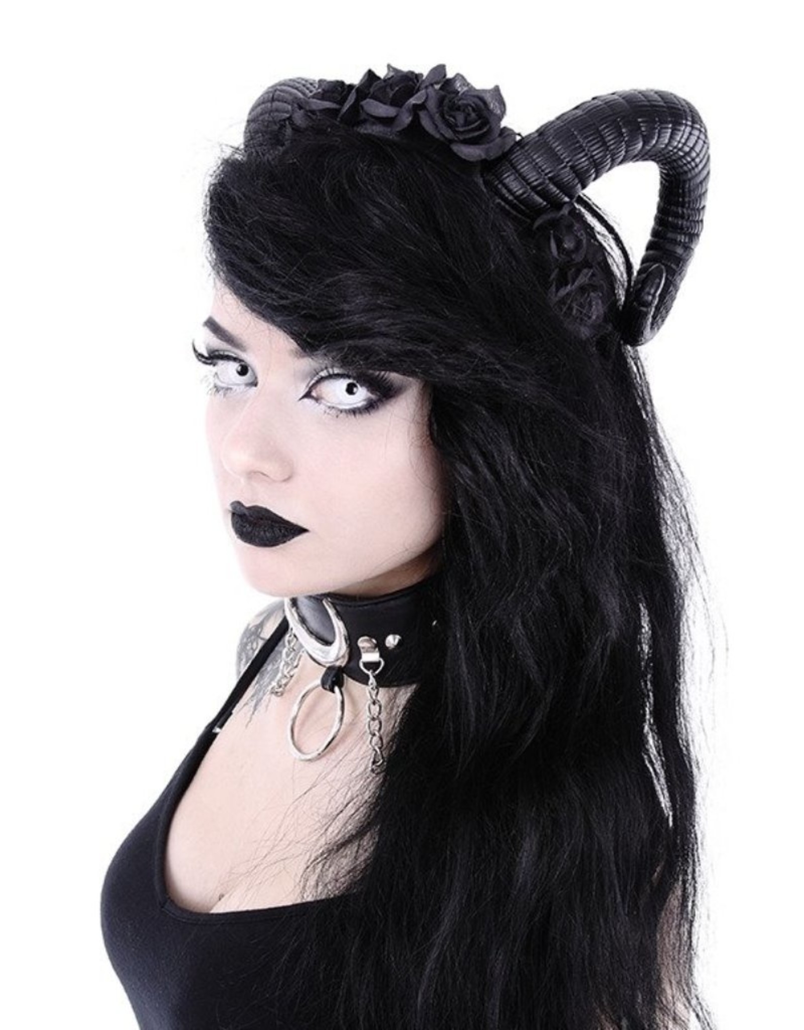 Restyle Gothic and Steampunk accessories - Ram Horns Sinister and Roses headband