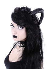 Restyle Gothic and Steampunk accessories - Ram Horns Sinister and Roses headband