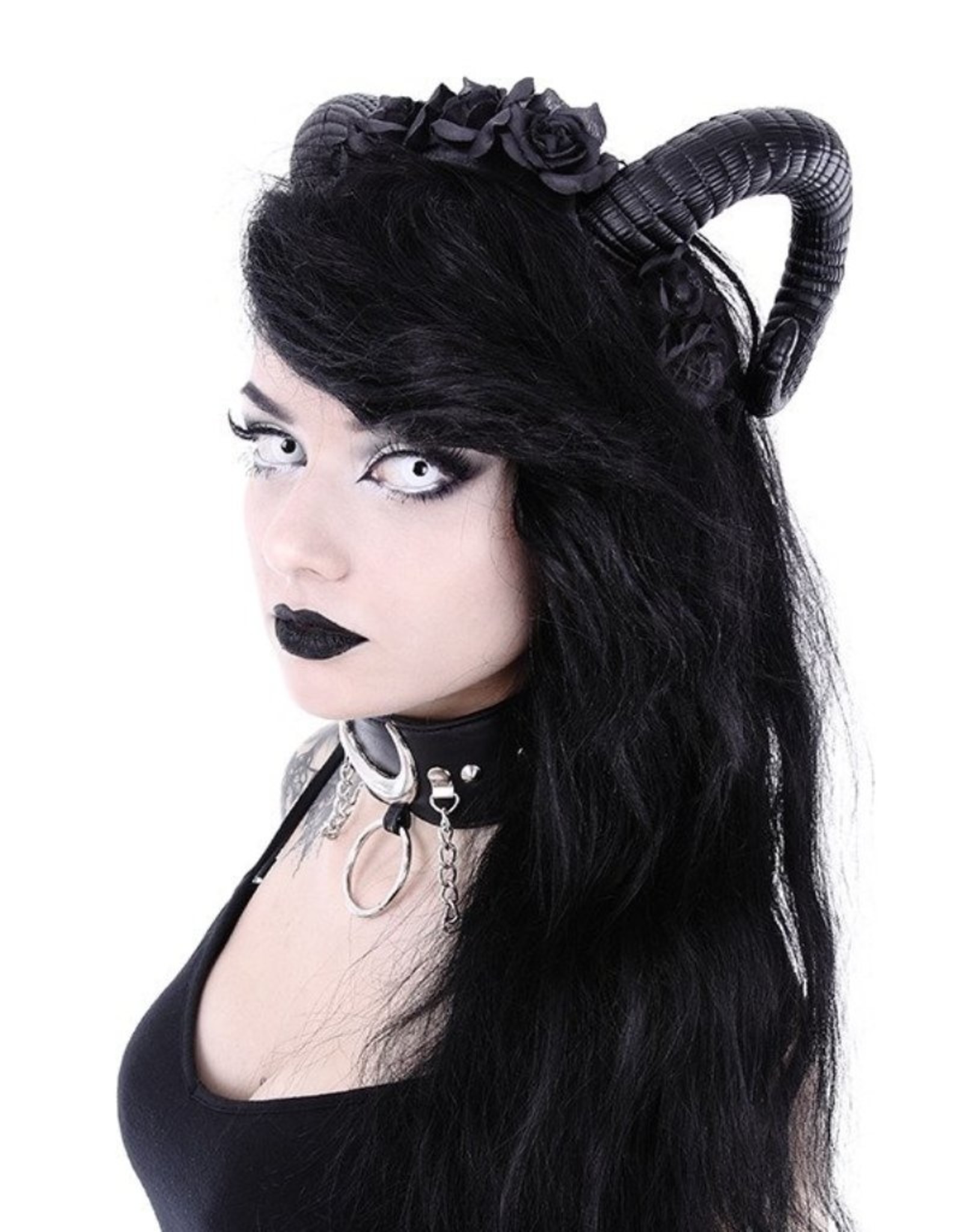 Restyle Gothic and Steampunk accessories - Ram Horns Sinister and Roses headband