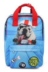 Krazymals Backpacks  and fanny packs - Krazymals backpack Bulldog wearing helmet and goggles