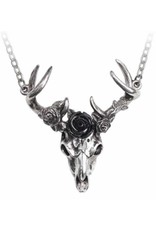 Alchemy Gothic accessories - White Hart, Black Rose pendant and necklace Alchemy