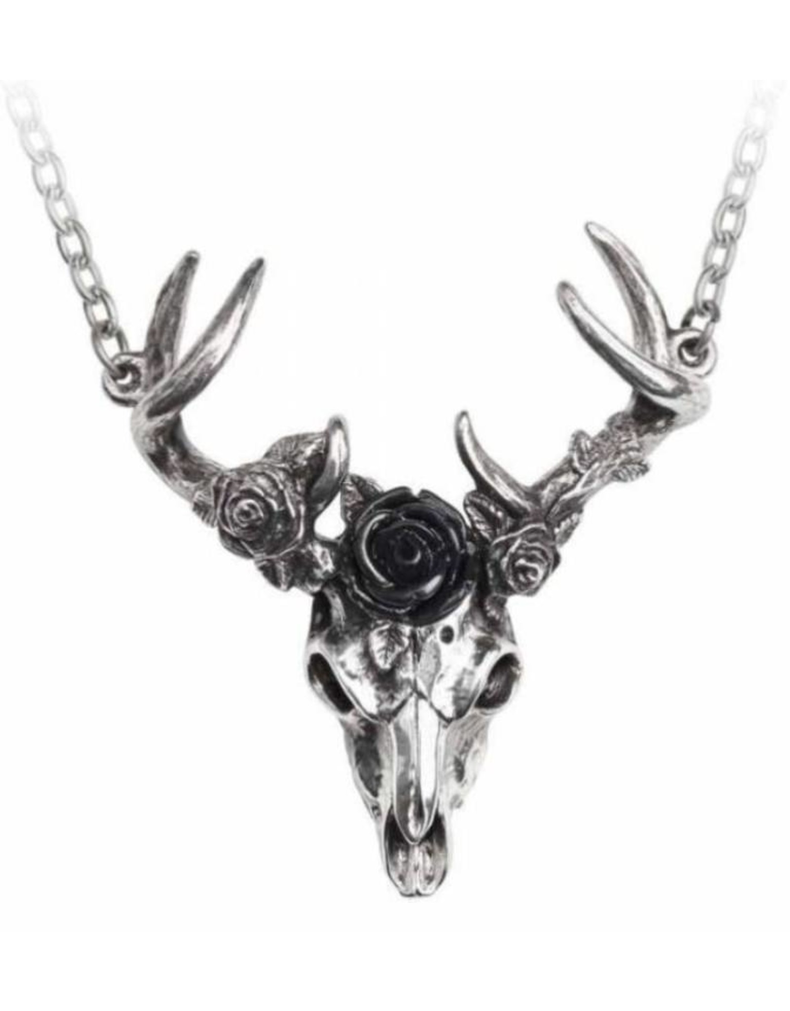 Alchemy Gothic accessoires - White Hart, Black Rose hanger en ketting Alchemy