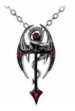 Alchemy Gothic sieraden en accessoires - Dragonkreuz hanger en ketting Alchemy