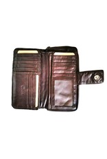 Bellicci Leather Wallets - Leather wallet braided washed leather Bellicci (mocca)