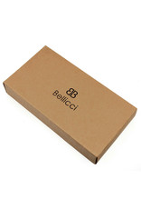 Bellicci Leren Portemonnees - Leren portemonnee gevlochten gewassen leer Bellicci (d.bruin)