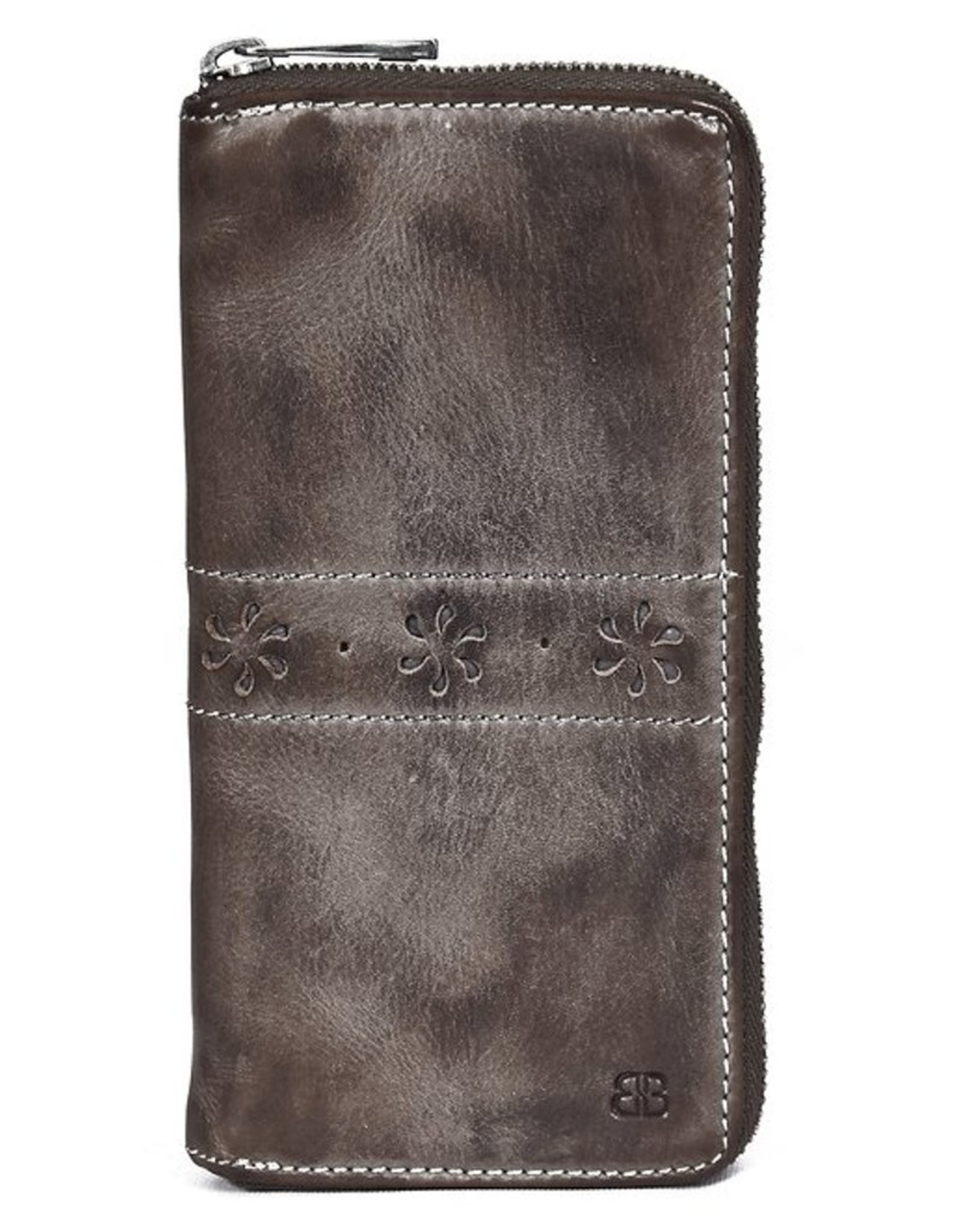 Bellicci Leather Wallets - Leather purse washed leather Bellicci (grey)
